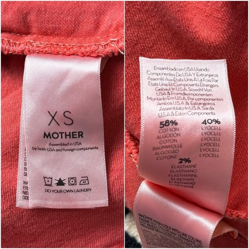 MOTHER 70s Graphic California Back Patch Cropped Zip Up Canvas Utility Jacket XS